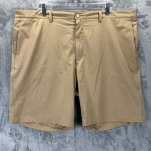 Polo Ralph Lauren Mens Performance Golf Shorts Tan Khaki Size 42 Flat Front Logo